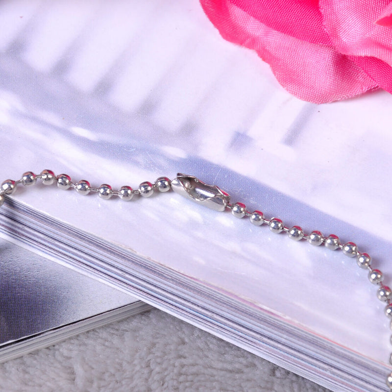 2pcs Military Army Blank Pendant Dog Tag Pet Puppy Cat ID Stainless Steel Chain