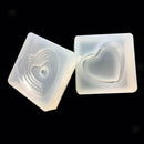 2 Set Silicone Heart Square Box Case w/Cover Mold DIY Ornament Jewelry Mould