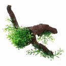 Green Dark Brown Fish Tank Aquarium Driftwood Plastic Tree 5.7 inch W1T1