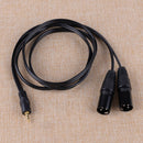 3.5mm Stereo Male Plug to Dual 3Pin Male Splitter Connector Cable MP3 CD Player