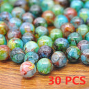 30 Pcs Double Color Crystal Glass Round Loose Spacer Beads 8mm DIY For Bracelet