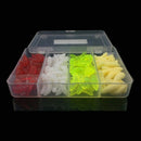 100pcs/lot 4 Colors Maggot Grub Worm Silicon Soft Worm Fishing Baits Pike F W4B7