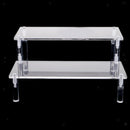 Clear 2-Layer Acrylic Action Figures Car Toys Display Stand Holder Shelf