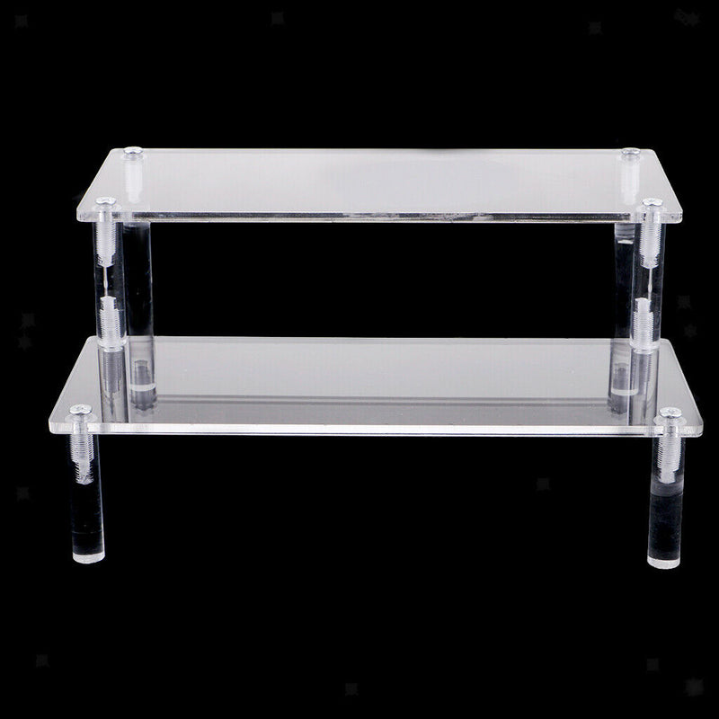 Clear 2-Layer Acrylic Action Figures Car Toys Display Stand Holder Shelf
