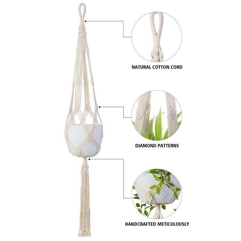 Plant Hangers - Handmade Indoor Wall Large Hanging Planter Pot Holder - Mod