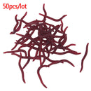 50X Soft Lure Fishing Simulation Earthworm Red Artificial Fishing L JR