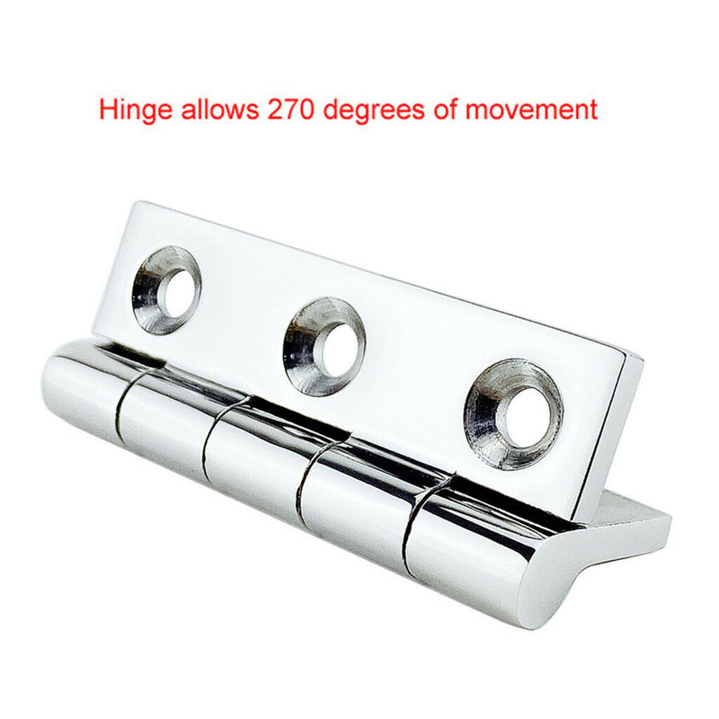 1 Set Marine Boat Deck Hinges Polished Satin Nickel Brushed Door Hinges 50x75 mm