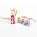 Floral Art Printed Hanging Car Air Freshener Perfume Diffuser Fragrance Bottle3C