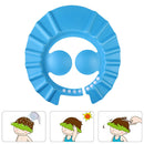Adjustable Baby Kids Shampoo Cap Bath Shower Cap Wash Hair Shield Blue