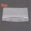 10 pcs/set ID Badge Card 95x80mm Plastic Pocket Holder Clear Pouches ME