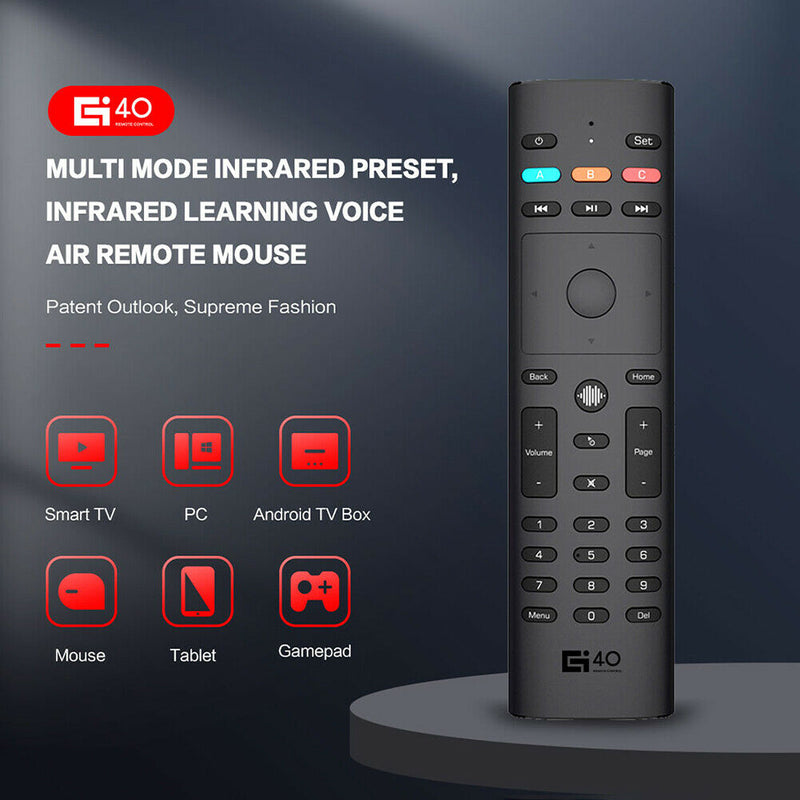 G40S 2.4GHz Wireless Air Mouse Voice Remote for PC Projector Android TV Box