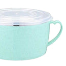 Stainless Steel Kids Noodles Bowl with Spoon for Ramen Soup Rice Snack Green
