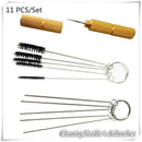 Nozzle Brush Durable Spray Cleaner Cleaning Kit Repair Tool Airbrush Practical