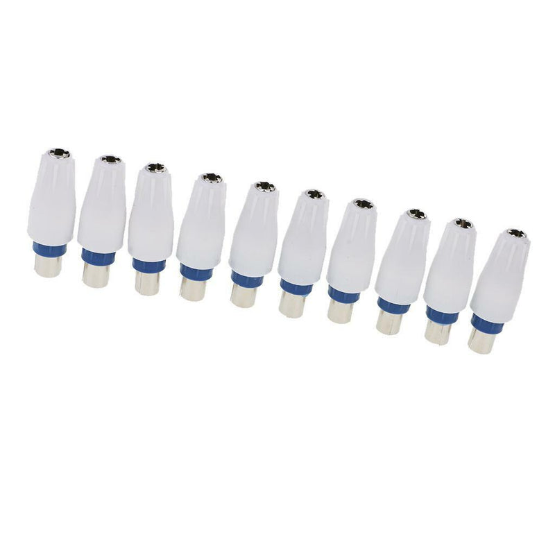 10pcs RF Coaxial TV Aerial Male Connector Antenna Plug Digital Coax Adaptor