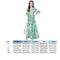 Elegant Floral Print Maxi Women Summer V-neck Short Sleeve Belt Dresses (M) A#S