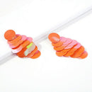 Plastic Sheet Circle Sequins Long Tassel Pendant Earrings Fish Scale Sequin