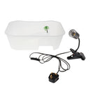 Reptile Tortoise Turtle Habitat Terrarium Tank Box with Lamp Holder White