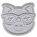 Cartoon Pig Cutting Dies with Clear Stamps for Craft Scrapbooking Embossing Card