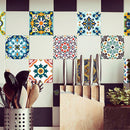 Retro Flowers Waterproof Tiles Stickers Bathroom Kitchen Wall Decals Home Decor