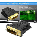 1xAdaptador De Cable DVI a HDMI Convertidor 1080P Enchufe Monitor Proyector C6T2