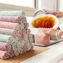 10pcs Microfiber Dishcloth Kitchen Washing Cleaning Towel Dish Cloth Rags Wipe