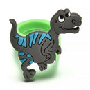 2PCS Cute Dinosaur Finger Ring PVC Soft Cartoon Dinosaur Rings Toys Kids Gifts