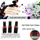 50pcs/set Butterfly Nail Polish Display False Nails Ring Tool (Transparent)