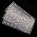 3pcs Scrapbook Diary Album Journal Stickers Gilding Peel Off Decals Crafts