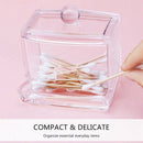 Cotton Swab Storage Dispenser Clear Cotton Ball Swab Holder Cotton Bud Stor