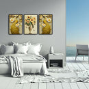 5D DIY Diamond Painting Golden Peafowl Flower Full Round Drill Embroidery  A