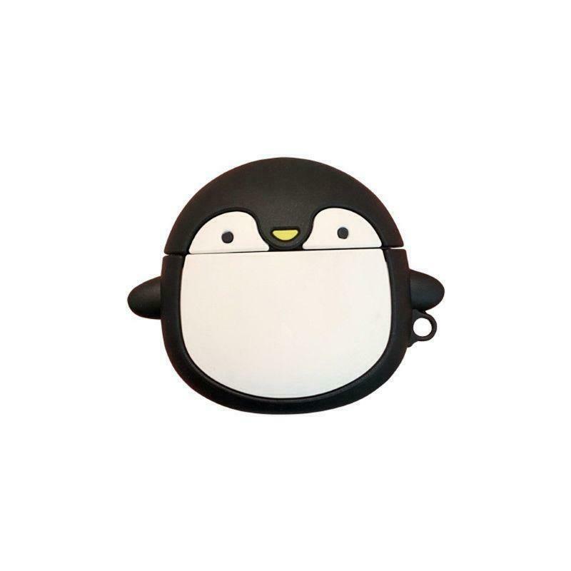 Anti-slip Silicone Case Little Penguin Pattern Protective Cover for FreeBuds 3