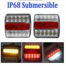2Pcs Taillight 16LED Trailer Lights Truck IPL8 Universal 12V Truck Tail LigS Hn