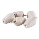 5 Pcs Cone-Shaped White Flannelette Polishing Wheel Grinding Head with 1/4