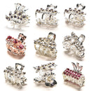 Style New Crystal Flower Mini Hair Claw Clamp Hair Clip Hair Pin Z