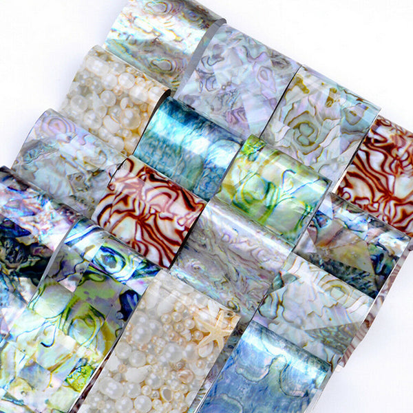 16Pcs/Set Holographic Nail Transfer Stickers Gradient  Nail FoilsDIYTip tdJ Gw