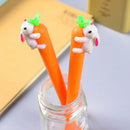 Rabbit Carrot Rollerball Pen Design Gel Kids Party Present 0.5mm