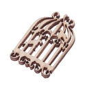 50pcs Wood Chips Bird Cage Shape DIY Pendant Home Wall Album Decoration