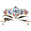 6 Sets Face Gems Rhinestone Mermaid Face Jewels Tattoo - Face Crystal Stick E9R9