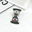 Creative Clothing Bag Alloy Badge Unisex Coconut Tree Hourglass Drip Brooch