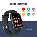 116 Plus 1.3 inch Screen Smart Bracelet Fitness Tracker Wristband (Black)