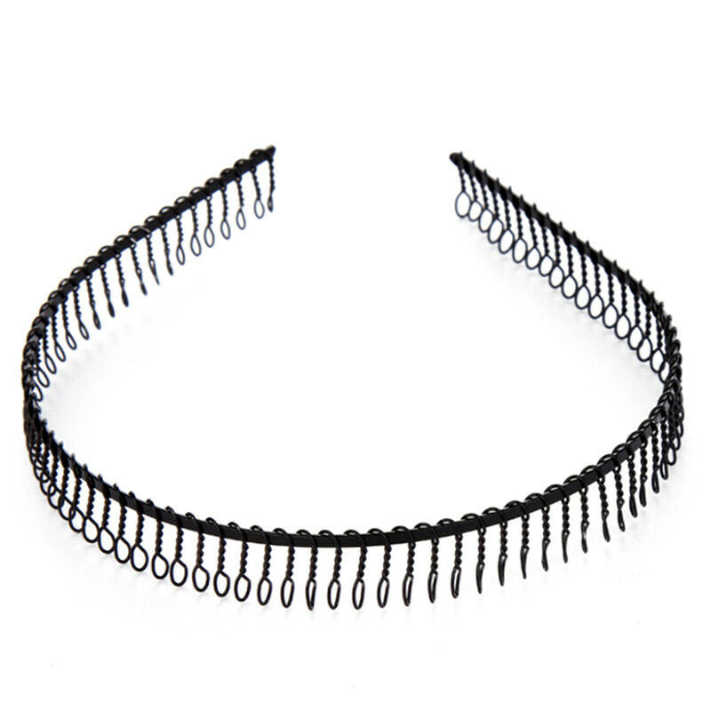 Practical Black Metal Teeth Comb Hairband Hair Hoop Headband For Woman Sexy OS