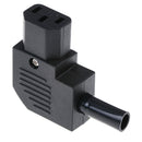 Durable IEC C13 right angle rewirable connector 3 pin female power plug so Kw