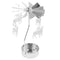 4xRotary Metal Tea Light Candle Holder Snowflake E Tree Owl Stand
