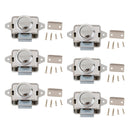 Set of 6 Push Button Drawer Cupboard Catch Lock Latch for RV Boat Sliver New