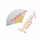 20 Pcs Fan White For Painting Calligraphy DIY Gift Decoration White P3R2