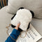 Cute Plush Panda Crossbody Handbag Women Girl Chain Shoulder Bags (Style 1)