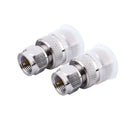2-PACK N-Connector Female Jack to F-Type Male Plug Antenna RF Adapter,silve B6P5