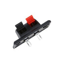 2 Pcs Red Black Spring Loaded Speaker Terminal Plate U4Y3
