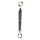 Turnbuckle Wire Tensioner 316 Stainless Steel Hook Eye Cable Tension, 12mm