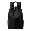 Women Casual Backpack Student Large Capacity Travel Zip Schoolbags (Black)